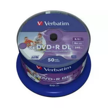 Verbatim DVD+R Double Layer Wide Inkjet Printable 43703 (50 vnt., 8.5 GB, 8x)