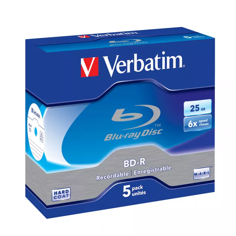 Verbatim 43715 tuščias Blu-Ray diskas BD-R 25 GB 5 vnt.