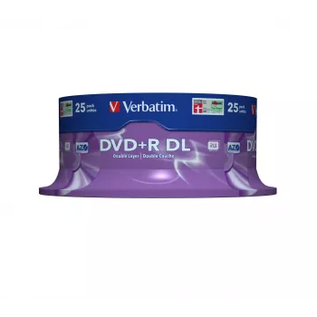 Verbatim DVD+R Double Layer 8x Matt Silver 25 vnt. verpstė