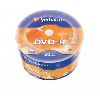Verbatim DVD-R Matt Silver 50 vnt. Wrap Spindle
