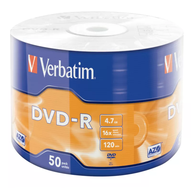 Verbatim DVD-R Matt Silver 50 vnt. Wrap Spindle