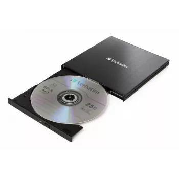 Verbatim 43889 išorinis Blu-Ray RW optinis diskų įrenginys, juodas