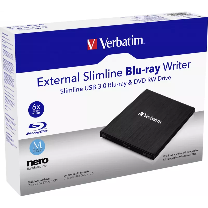 Išorinis Blu-Ray RW įrašymo įrenginys Verbatim 43890