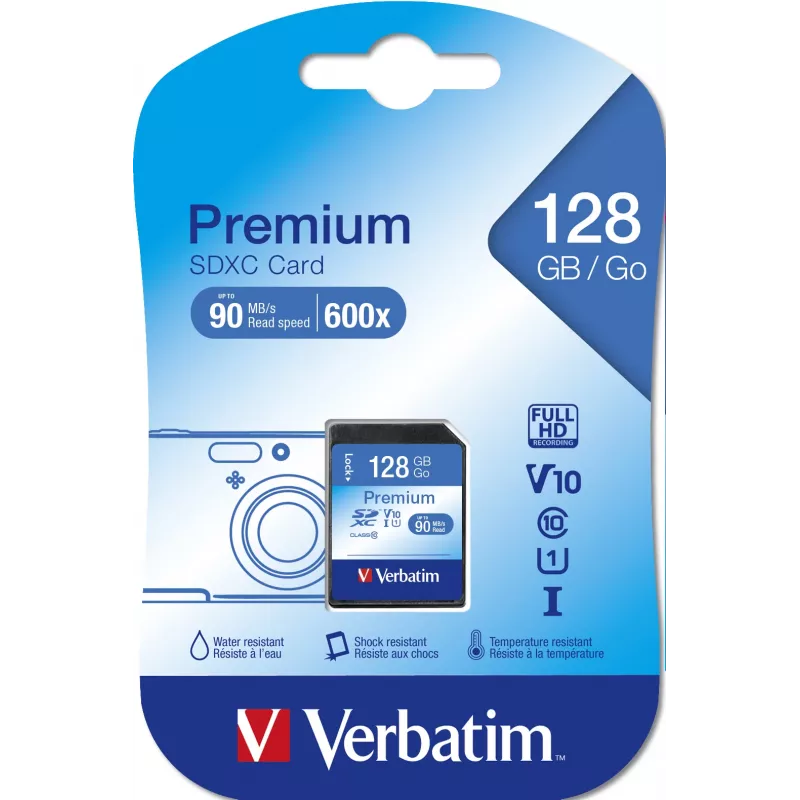 Verbatim Premium 128 GB SDXC Class 10 atminties kortelė