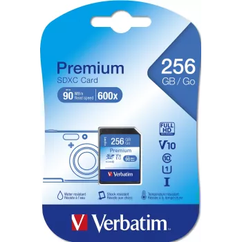 Flash atminties kortelė Verbatim Premium 256 GB SDXC UHS-I Class 10