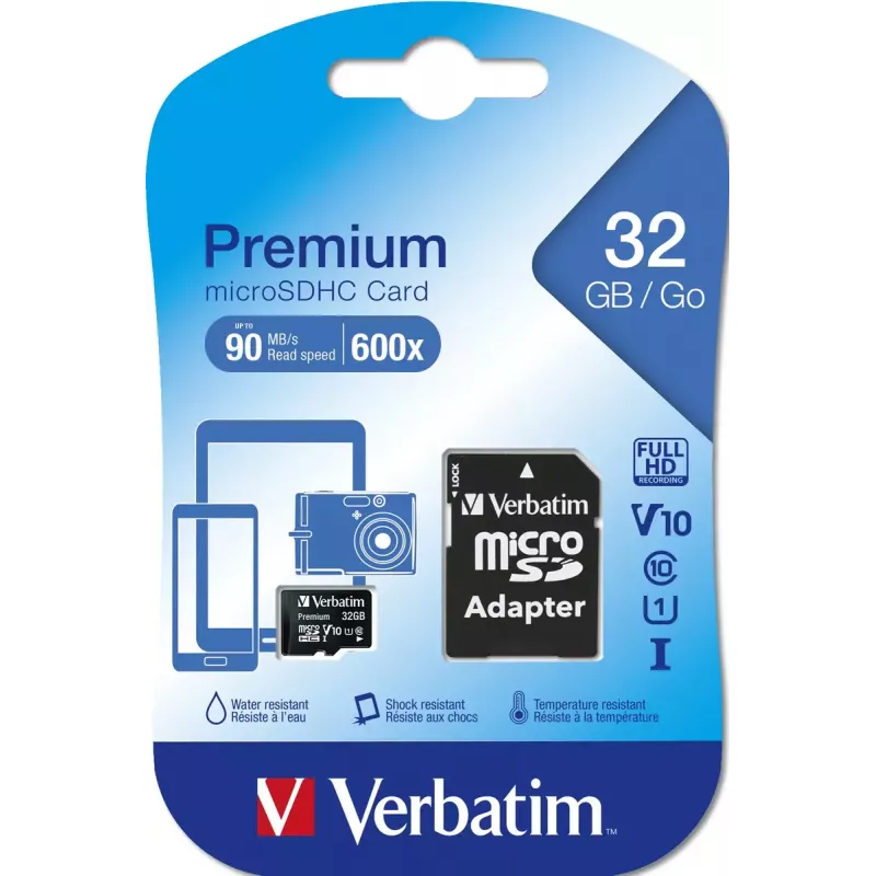 Flash atmintis Verbatim Premium 32GB MicroSDHC Class 10 44083