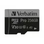 Verbatim Pro U3 256GB Micro SDXC kortelė, 256 GB, MicroSDXC, 10 klasė, UHS-I, 100 MB/s, 90 MB/s