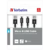 Verbatim 48874 USB 3.2 Gen 1 laidas Micro-USB A / USB A 1 m juodas