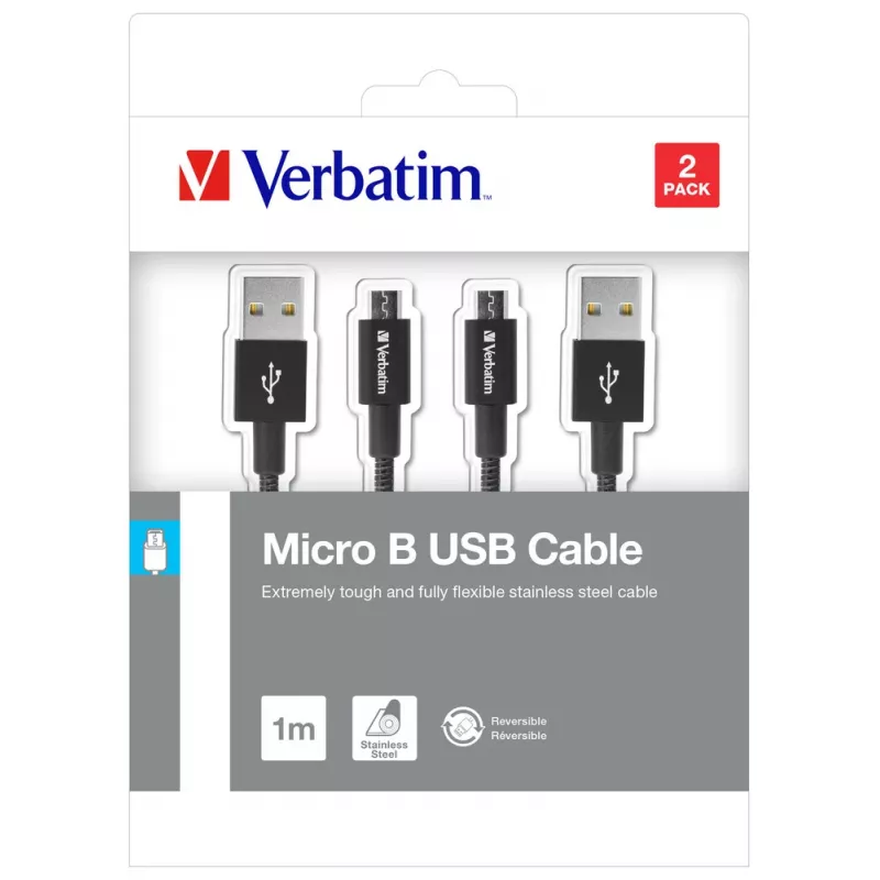 Verbatim 48874 USB 3.2 Gen 1 laidas Micro-USB A / USB A 1 m juodas