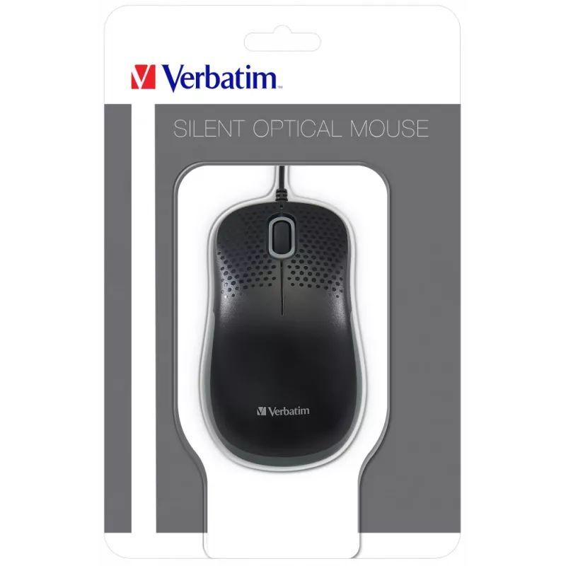 Verbatim 49024 tyli optinė pelė dešinei rankai, USB-A, 1000 DPI
