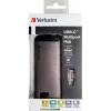 Verbatim 49142 USB-C dokas / prievadų replikatorius USB 3.2 Gen 1 Type-C juodas, sidabrinis