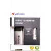 Verbatim 49143 vaizdo kabelio adapteris 0.1 m USB Type-C HDMI juodas, sidabrinis