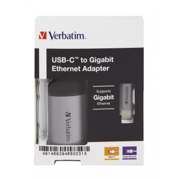 Verbatim 49146 USB-C prievadų stotelė / dokas, USB 3.2 Gen 1 Type-C, juoda, sidabrinė