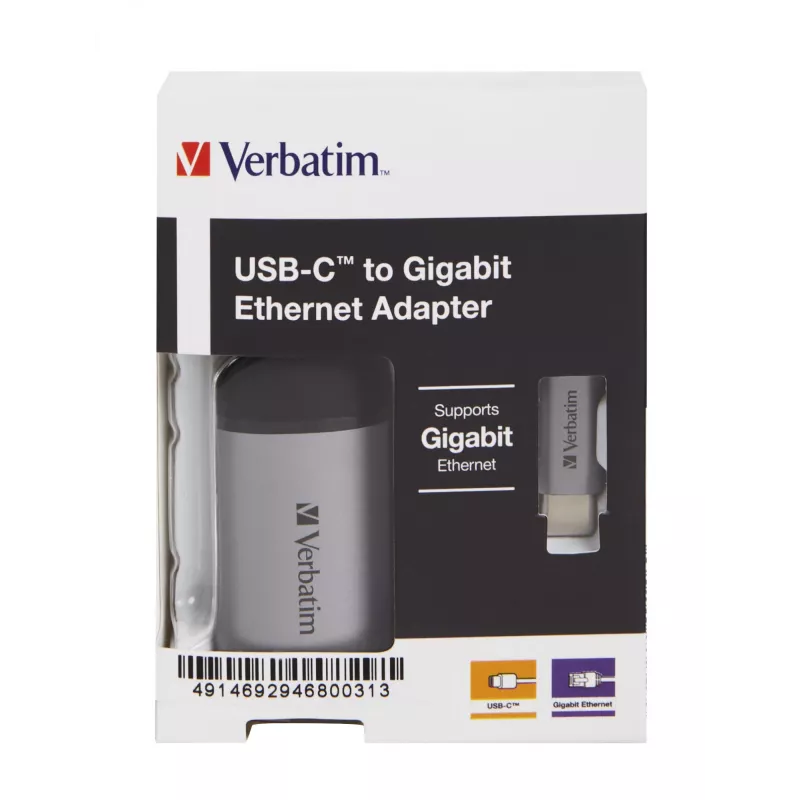 Verbatim 49146 USB-C prievadų stotelė / dokas, USB 3.2 Gen 1 Type-C, juoda, sidabrinė