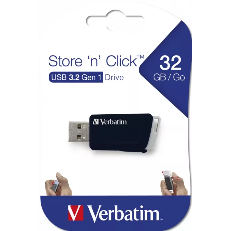 Verbatim Store 'n' Click USB 3.2 Gen 1 32 GB juoda