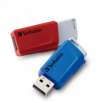 Verbatim Store 'n' Click USB 3.2 Gen 1 atmintukas 2x32 GB raudonas/mėlynas