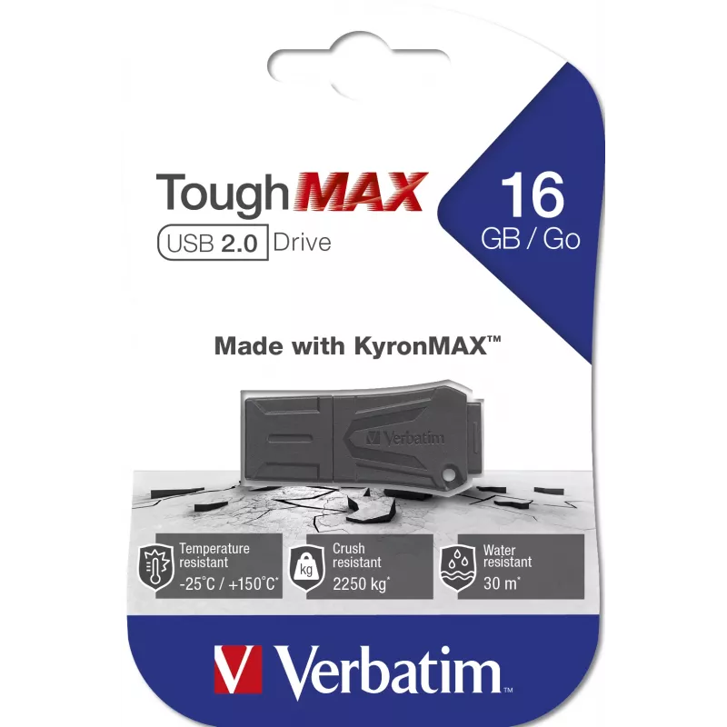 Verbatim ToughMAX USB atmintinė 16 GB, juoda