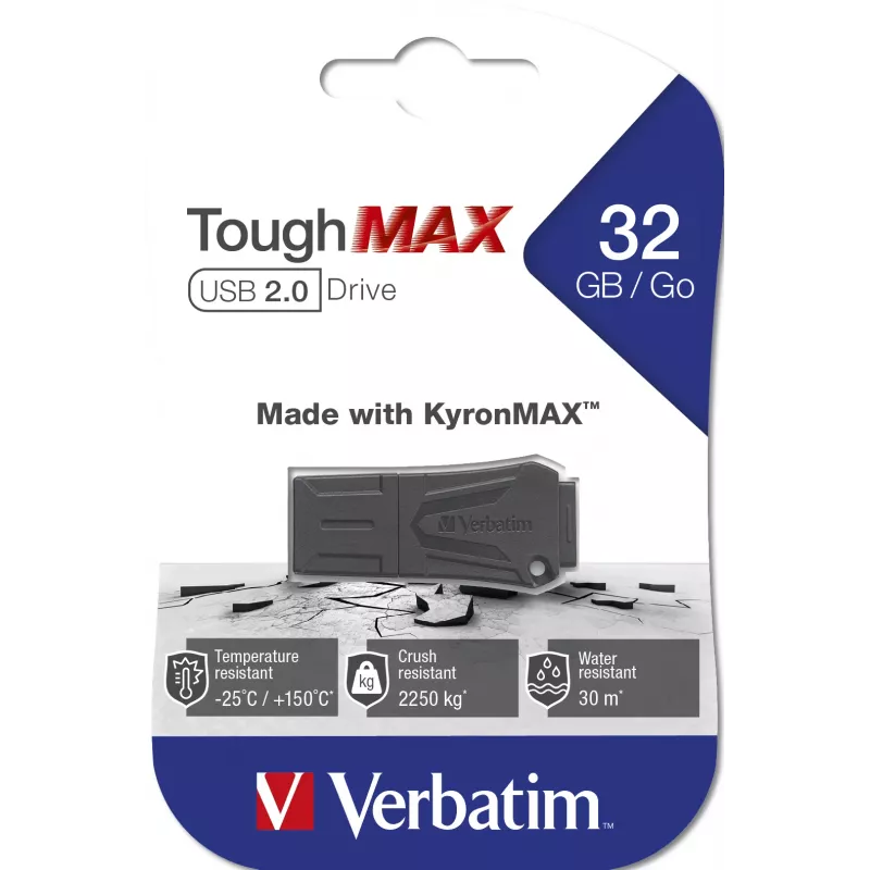 Verbatim ToughMAX 32 GB USB atmintukas (juodas)