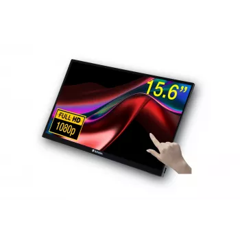 Verbatim 49592 nešiojamas monitorius 39,6 cm (15,6 colio) Full HD 1920x1080 LCD jutiklinis juodas