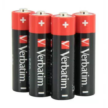 Verbatim AA šarminės baterijos, vienkartinės, AA, šarminės, 1,5 V, 10 vnt., juodos, raudonos