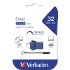 Verbatim Store 'n' Go Dual USB 3.0 32 GB USB-C / USB-A mėlyna