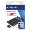 Verbatim Store'N'Go Enclosure Kit — korpusas HDD/SSD, juodas/mėlynas, 2.5 colio