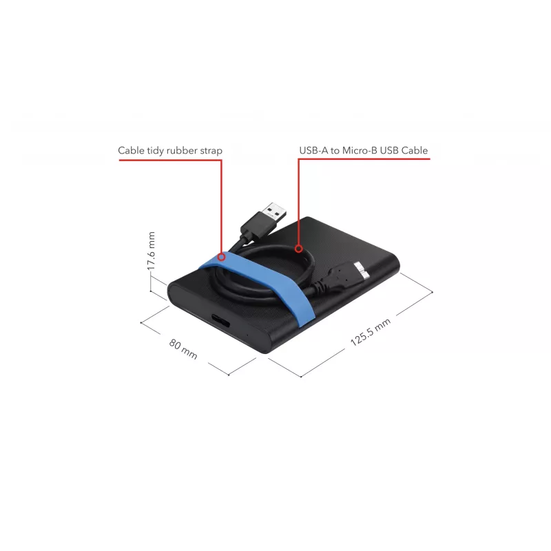 Verbatim Store'N'Go Enclosure Kit — korpusas HDD/SSD, juodas/mėlynas, 2.5 colio