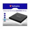 Verbatim išorinis plonas CD/DVD įrašymo įrenginys DVD±RW juodas