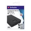 Verbatim Fingerprint Secure Portable Hard Drive 2TB, 2 TB, 3.2 Gen 1 (3.1 Gen 1), juoda