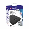 Verbatim Fingerprint Secure Portable Hard Drive 2TB, 2 TB, 3.2 Gen 1 (3.1 Gen 1), juoda