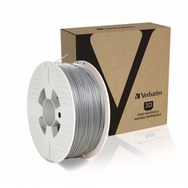 Verbatim 55319 3D spausdinimo medžiaga Polilaktido rūgštis (PLA) Sidabrinė 1 kg
