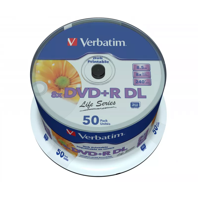 Verbatim 97693 tuščias DVD 8,5 GB DVD+R DL 50 vnt.