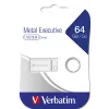 Verbatim Metal Executive – USB atmintukas 64 GB sidabrinis