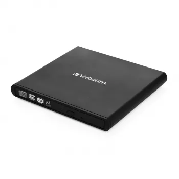 Verbatim Slimline išorinis CD/DVD optinis diskų įrenginys DVD-RW juodas