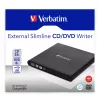 Verbatim Slimline išorinis CD/DVD optinis diskų įrenginys DVD-RW juodas