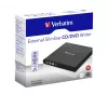 Verbatim Slimline išorinis CD/DVD optinis diskų įrenginys DVD-RW juodas