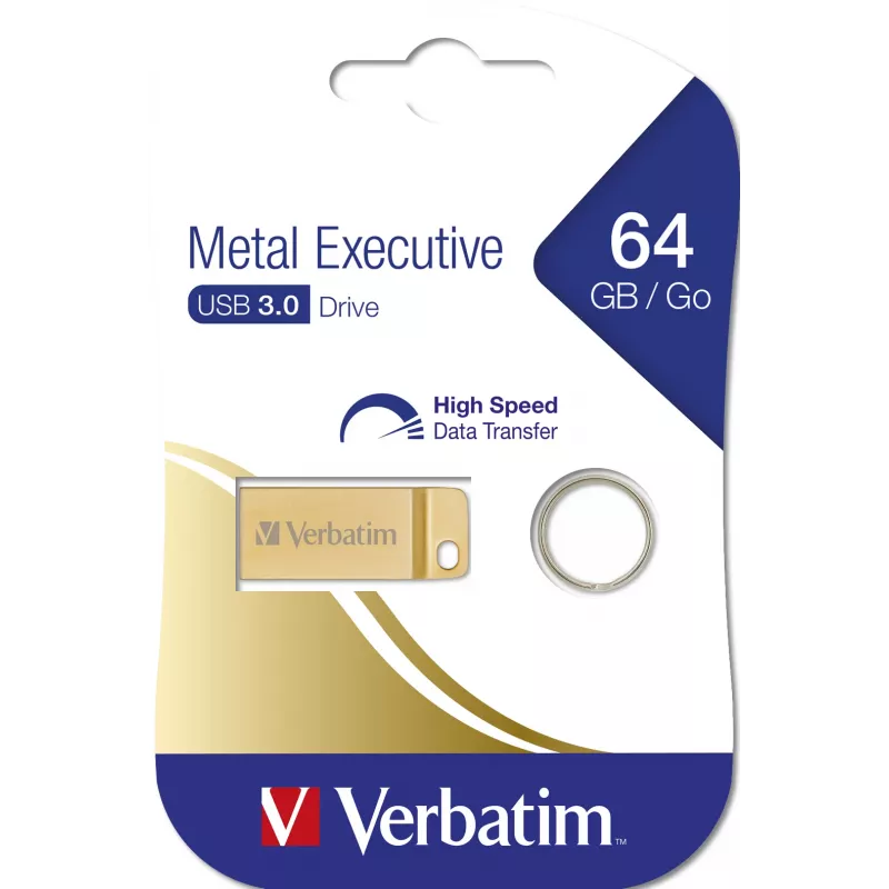 Verbatim Metal Executive 64 GB USB 3.0 atmintukas - Auksinis