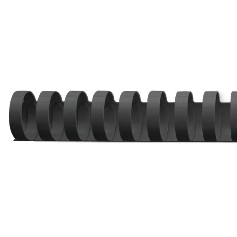 GBC CombBind įrišimo šukos 19mm A4 21R, juodos, 180 lapų, PVC