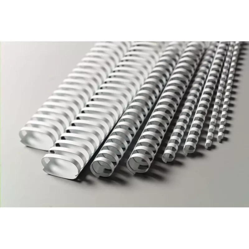 GBC CombBind rišimo šukos 10mm A4 21R, baltos, 65 lapų, PVC