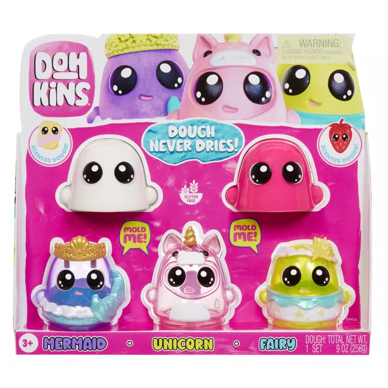 MGA Entertainment DohKins Fantasy Pack - Asortimentas 1, Modeliavimo molis, Įvairiaspalvis, Vaikas, Berniukas/Mergaitė, 3 m., 99 m.