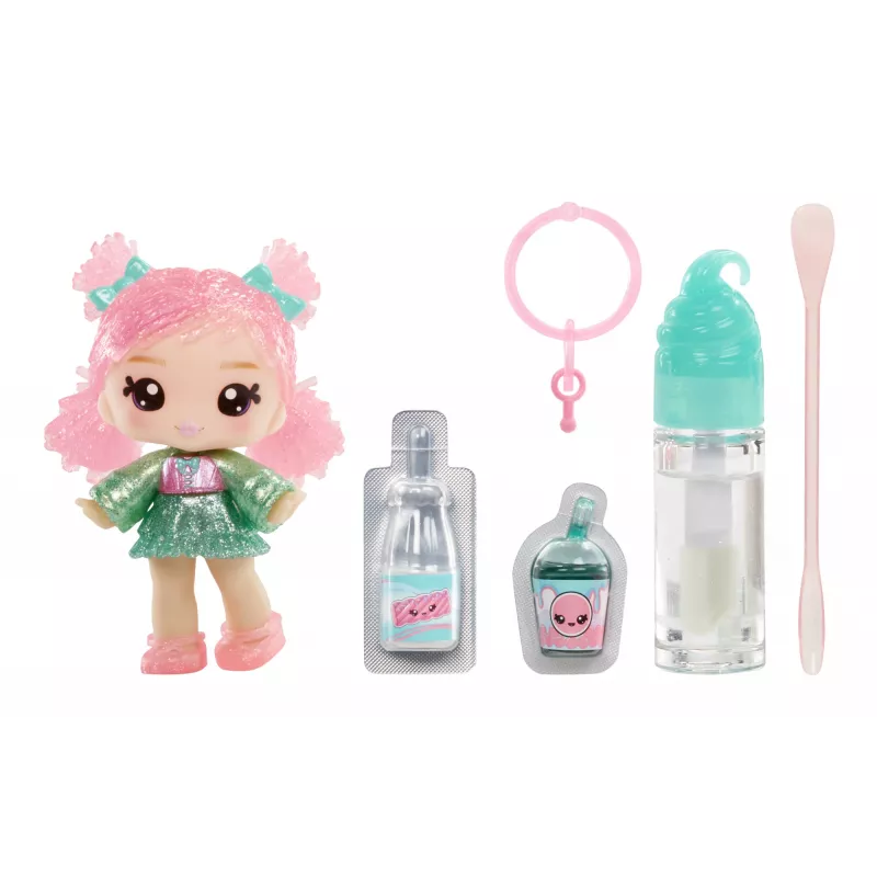 MGA Entertainment Yummiland Lip Gloss Doll Series 2 – Licorice (Susie Sour Straw) – lėlė su lūpų blizgiu