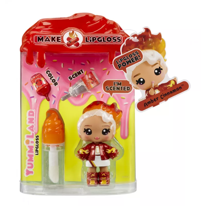 MGA Entertainment Yummiland Lip Gloss Lėlė 2 serija – Cinamono Prieskonis (Gintarinis Cinamonas)