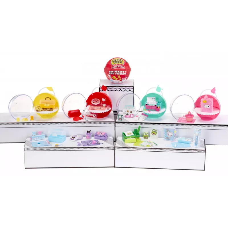Miniverse Make It Mini Hello Kitty and Friends Series 3 kūrybinis rinkinys, 8 m., Hello Kitty, įvairiaspalvis, plastikas, derva