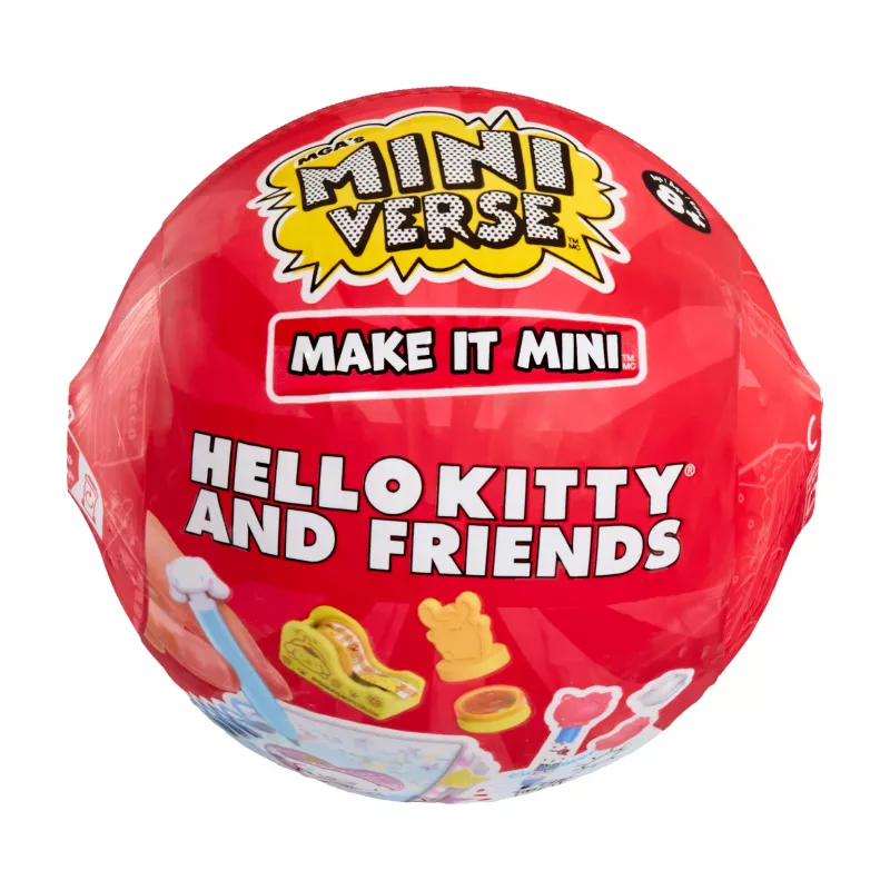 Miniverse Make It Mini Hello Kitty and Friends Series 3 kūrybinis rinkinys, 8 m., Hello Kitty, įvairiaspalvis, plastikas, derva