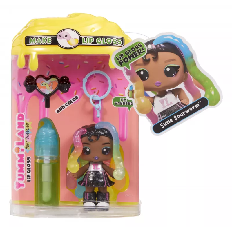 MGA Entertainment Yummiland lūpų blizgesio lėlė Sour Sweeties – Sasha Sourworms