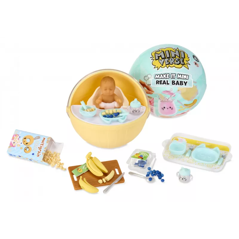Miniverse Make It Mini Real Baby žaislų rinkinys, 8 m., įvairiaspalvis, plastikas