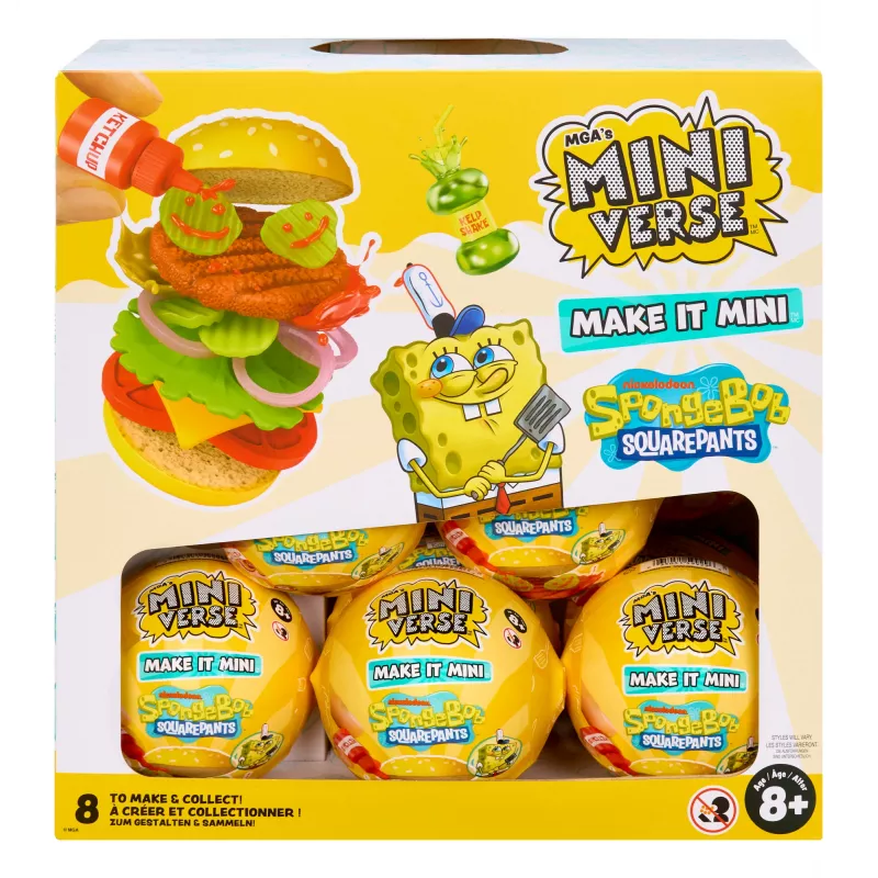 Miniverse Make It Mini SpongeBob SquarePants, 8 metų, įvairių spalvų