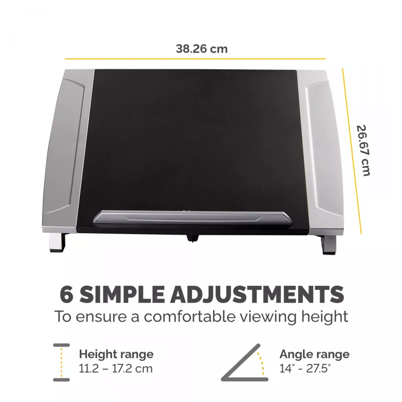 Fellowes Office Suites stovas nešiojamam kompiuteriui, juodas, 43,2 cm (17 colių), 5 kg, 140 - 190 mm, 382 mm, 290 mm