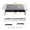 Fellowes kompiuterio monitoriaus stovas su 5 aukščio reguliavimo padėtimis - Office Suites monitoriaus pakėlimo stovas su laikymo lentyna - ergonomiškas reguliuojamas monitoriaus stovas - maks. svoris 36 kg / maks. dydis 28 coliai - grafitas