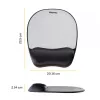 Fellowes pelės kilimėlis su riešo atrama – Memory Foam, ergonomiškas, sidabrinis